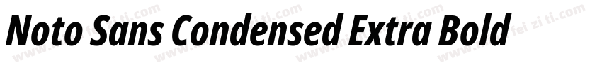 Noto Sans Condensed Extra Bold字体转换